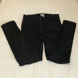 Jcrew black skinny ankle jeans. High rise.